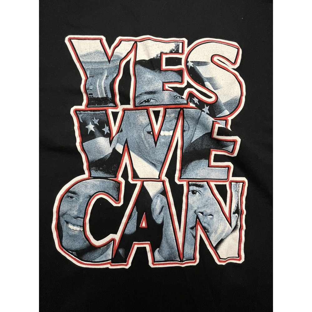 2008 Barack Obama T-Shirt Yes We Can 3XL Black President Of The United States - Picture 7 of 7